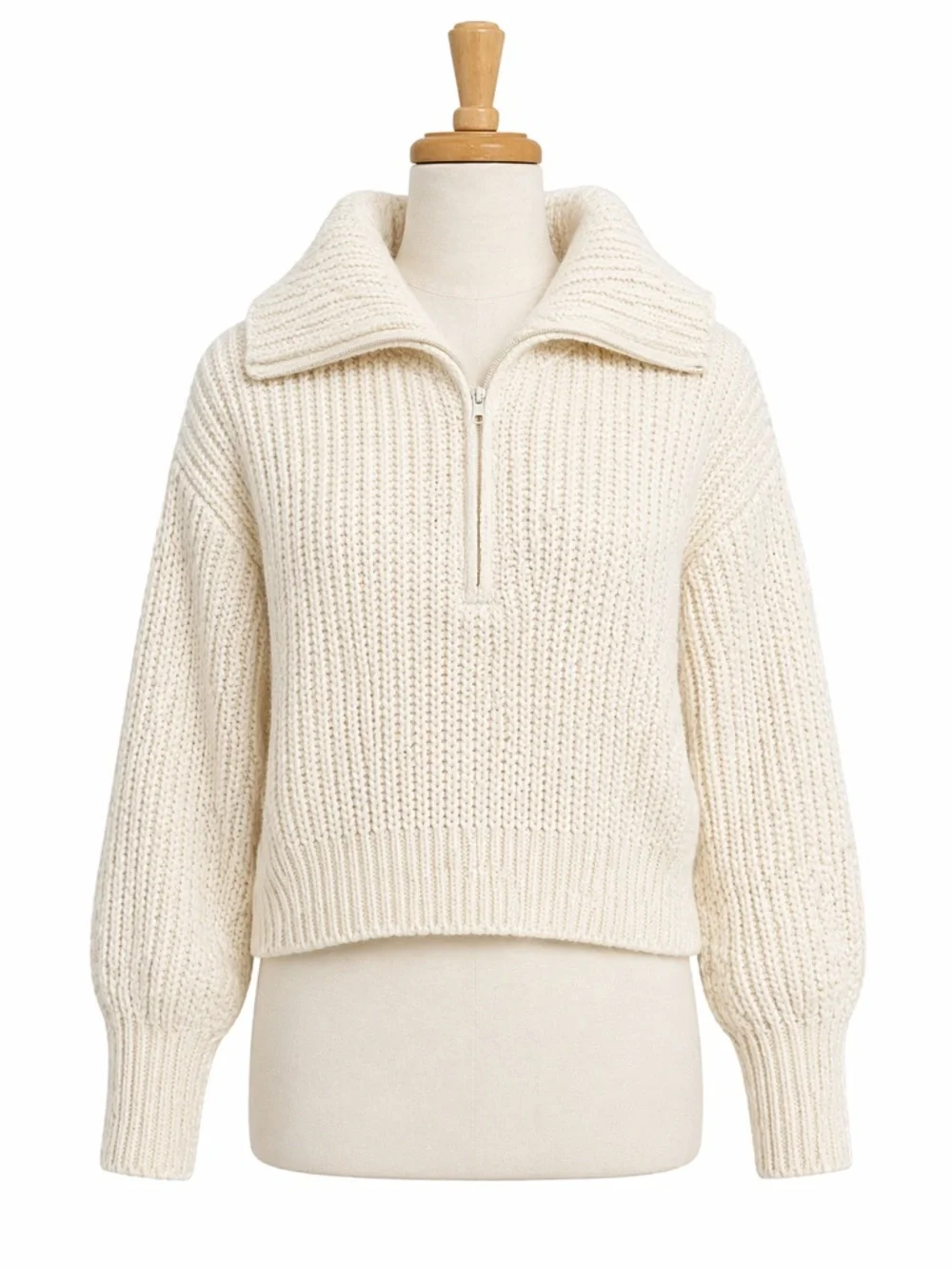 American Eagle Chunky Knit Half-Zip Sweater – Women’s Size Small - Picture 1 of 9